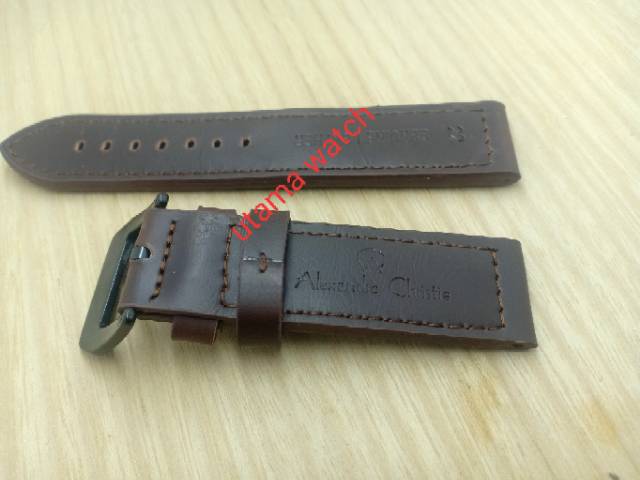 Strap tali jam Alexandre Christie hitam coklat tali kulut alexandre christie