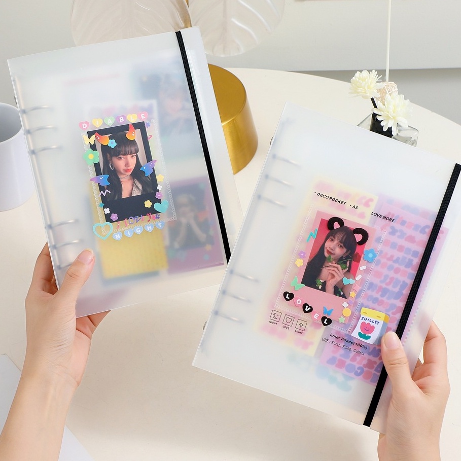 

Buku Binder A5 Transparan 6 Ring Bahan PP Binder Polos Collect Book Matte Cover Photo Album
