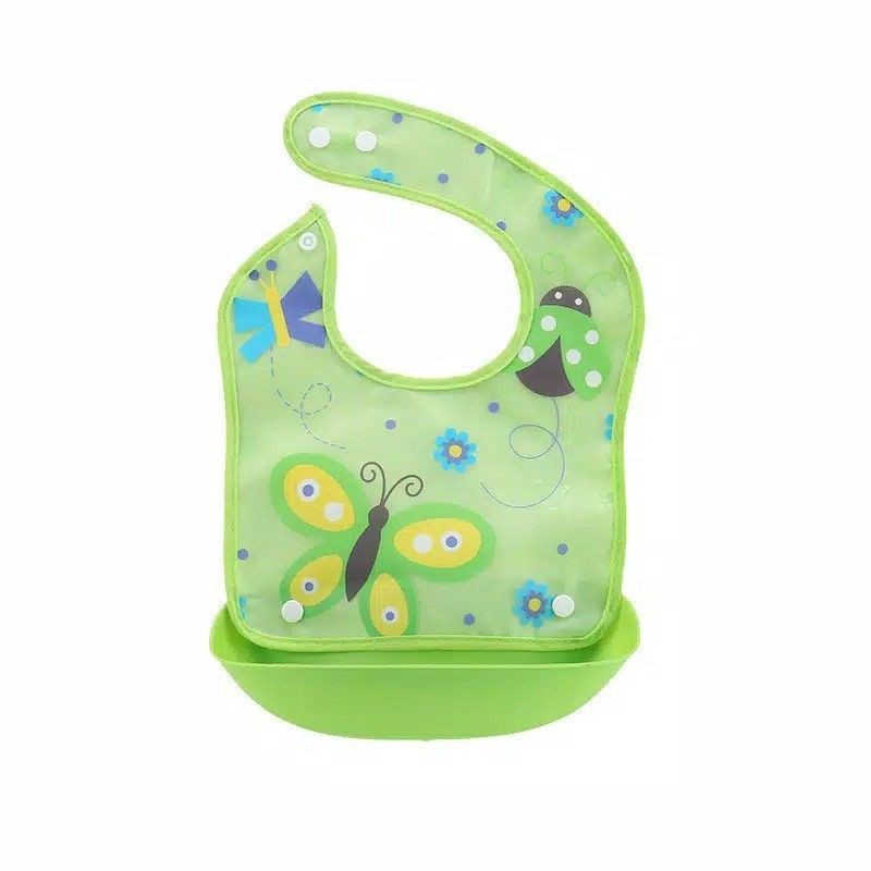 SLABBER/BIB SILICONE / celemek silikon makan bayi anak