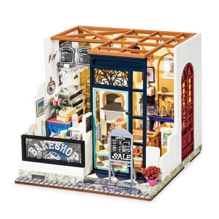 ROLIFE Robotime Nancyâ€™S Bake Shop Dg143 Bakery Store Miniature Perfect Gift For Your love One