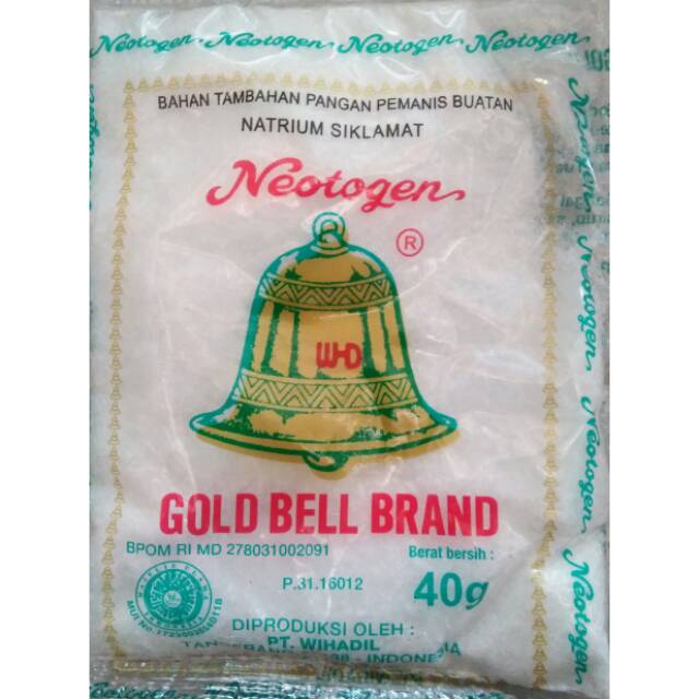 

Pemanis buatan cap bell netto 40 gr Pemanis buatan cap gold bell brand / natrium sinklamat