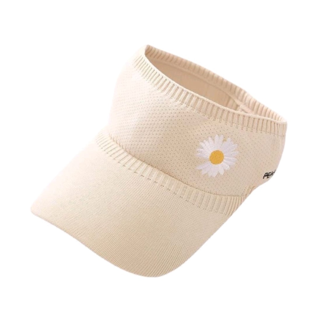 Topi Senam Rajut Bunga Daisy Terbaru