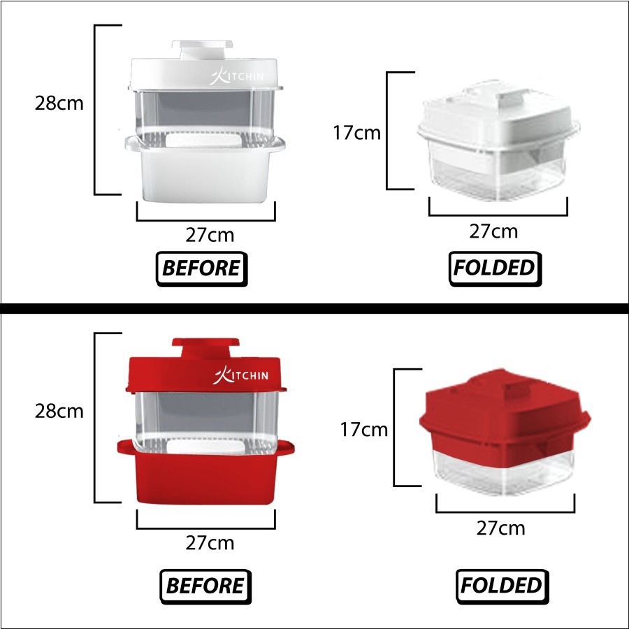 Rak Penyimpanan Makanan 3 Susun dengan Fungsi Penghangat - Kitchin Sakura / Food Storage Food Warmer