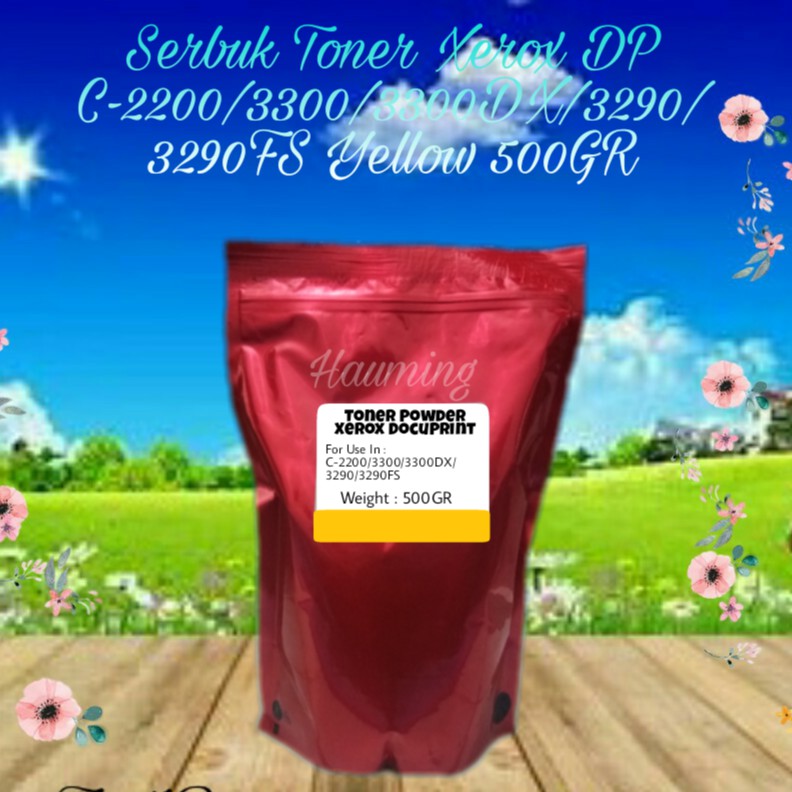 Serbuk Toner Xerox C2200 C3300 C3300DX C3290 C3290FS C-2200 3300 3290 3300DX Yellow 500gr