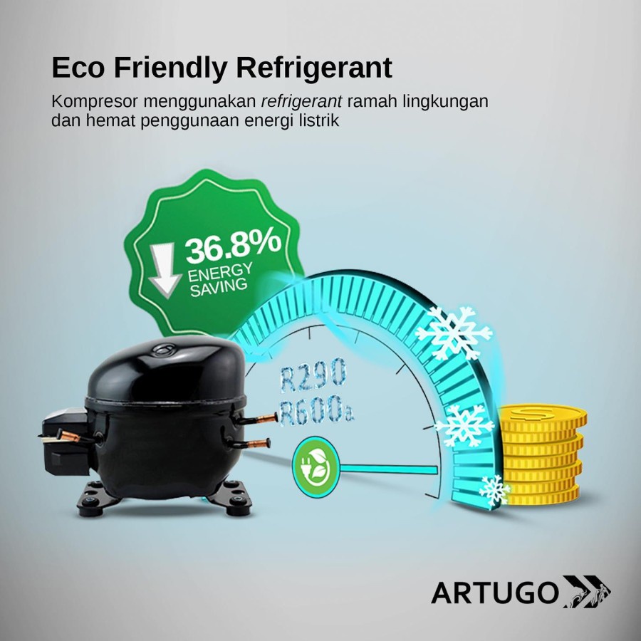 ARTUGO Chest Freezer CF 602 / CF602 - 600 Liter