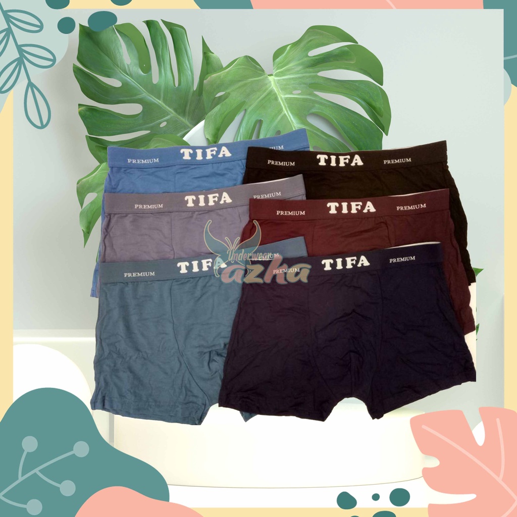 Boxer Merek Tifa 4-700|Isi 3 Pcs|Pakaian Dalam Pria Dewasa|Celana Dalam|CD Pria