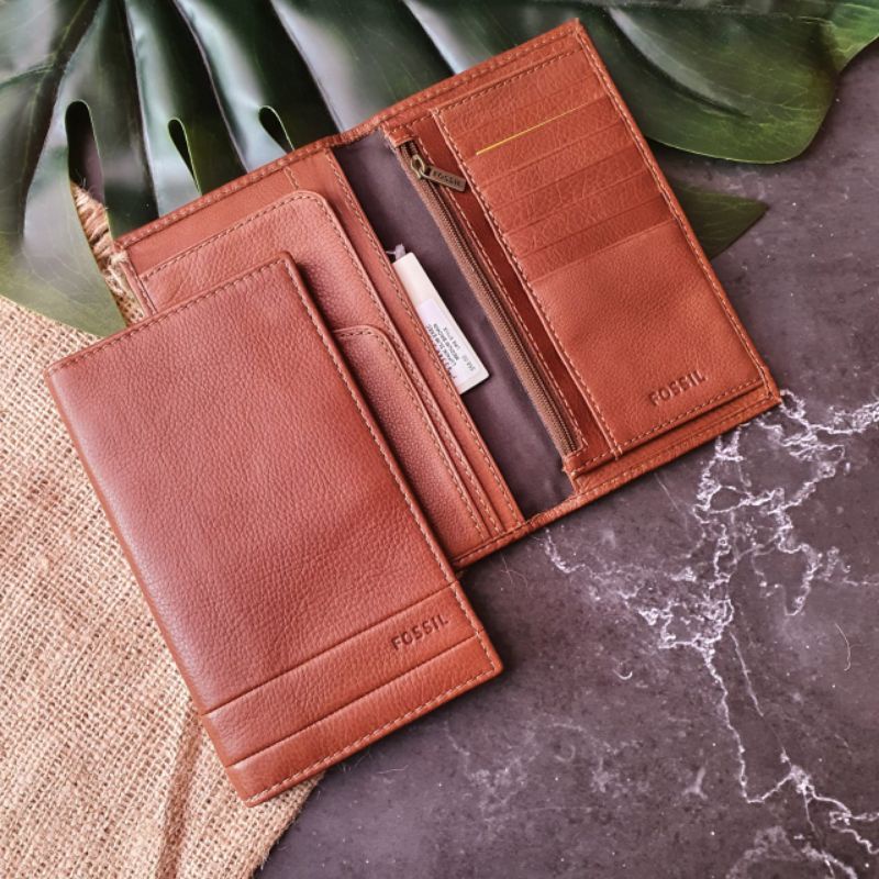 Fossil Wallet Medium Lufkin Executive Brown