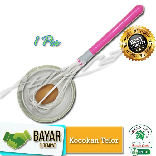 Kocokan Telur Pengocok Telor Green Leaf Anti karat BPA Free Hand Mixer Manual-Vegasus Store(COD)