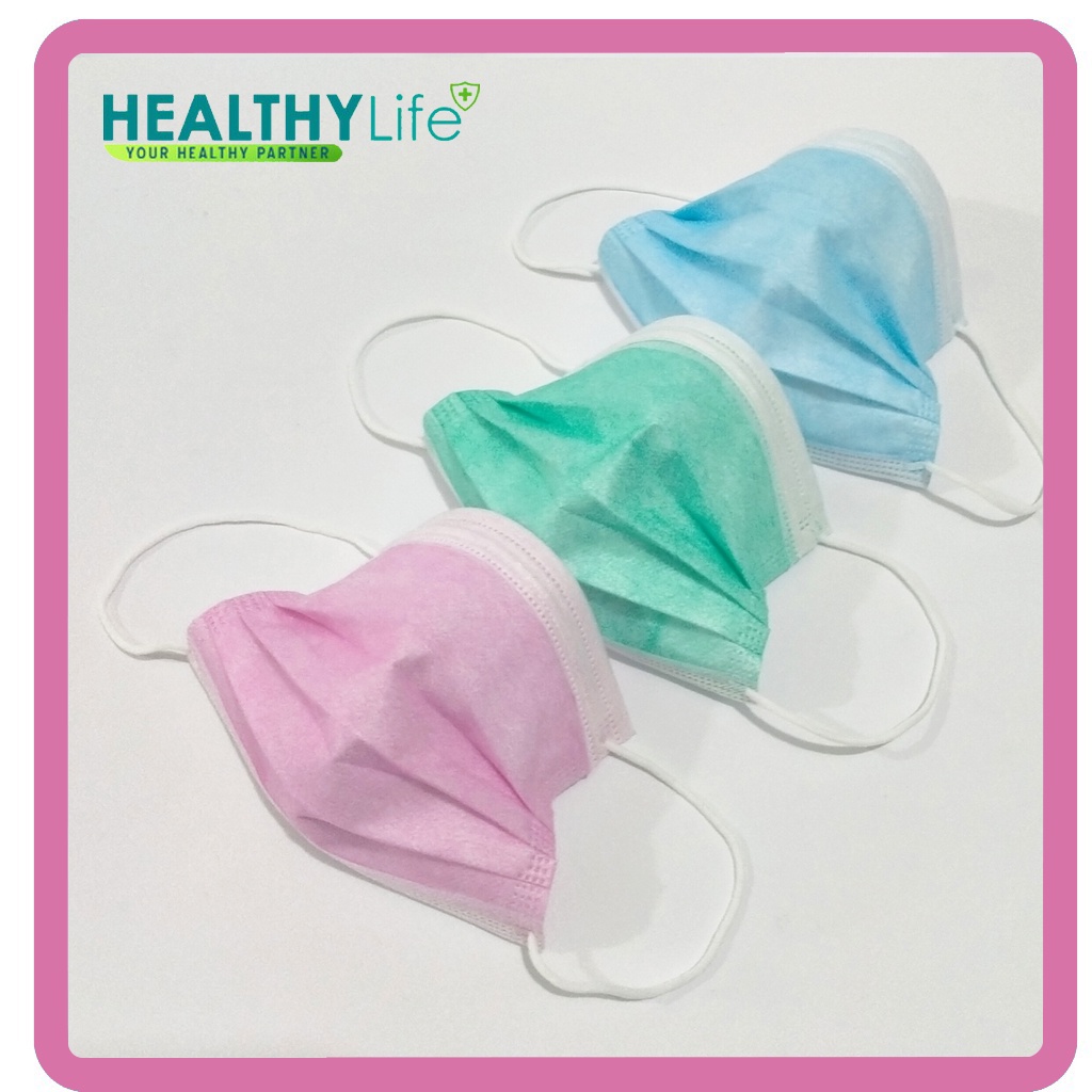 Healthylife mask 3ply anak 50pcs/box Masker anak 3ply isi 50 Masker 3ply anak Mask 3ply children