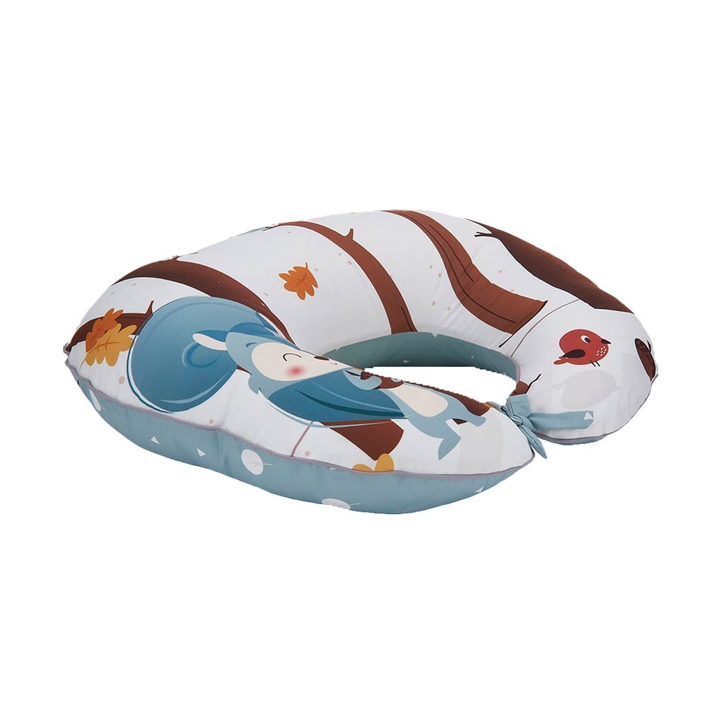 Vee &amp; Mee Nursing Pillow Bantal Menyusui Anti Bakteri + Free Bantal Lengan Squirrel Series  - VMB 2030