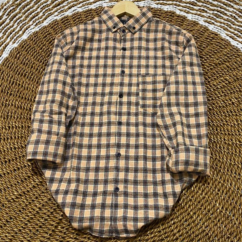kemeja flanel coklat kemeja flanel tartan kemeja flanel unisex kemeja flanel pria wanita kemeja flan