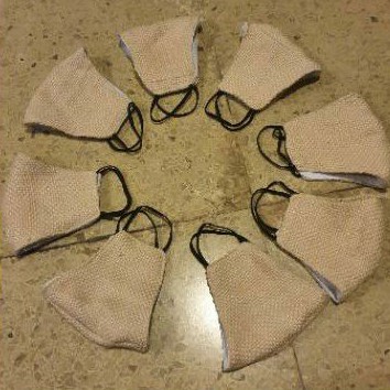 Masker Tweed Putih