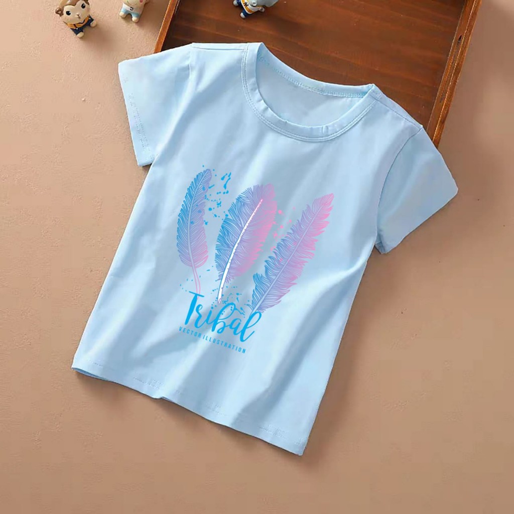 ALIPIO / KAOS ANAK GIRL MOTIF DAUN / TERLARIS