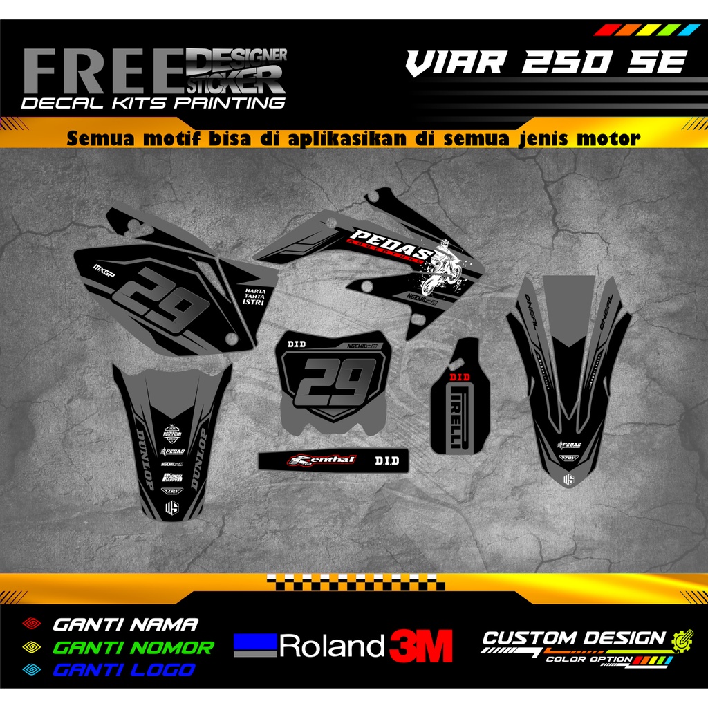 Decal Stiker Motor Viar 250 Se WS001