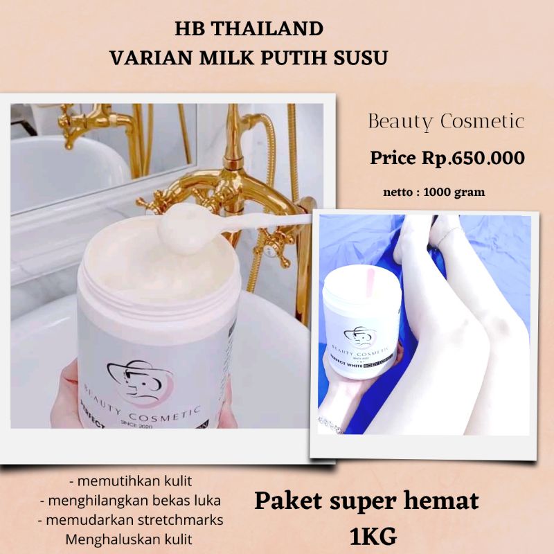 PEMUTIH BADAN AMPUH 7 HARI/ 1 KG  HANDBODY THAILAND/LOTION PEMUTIH