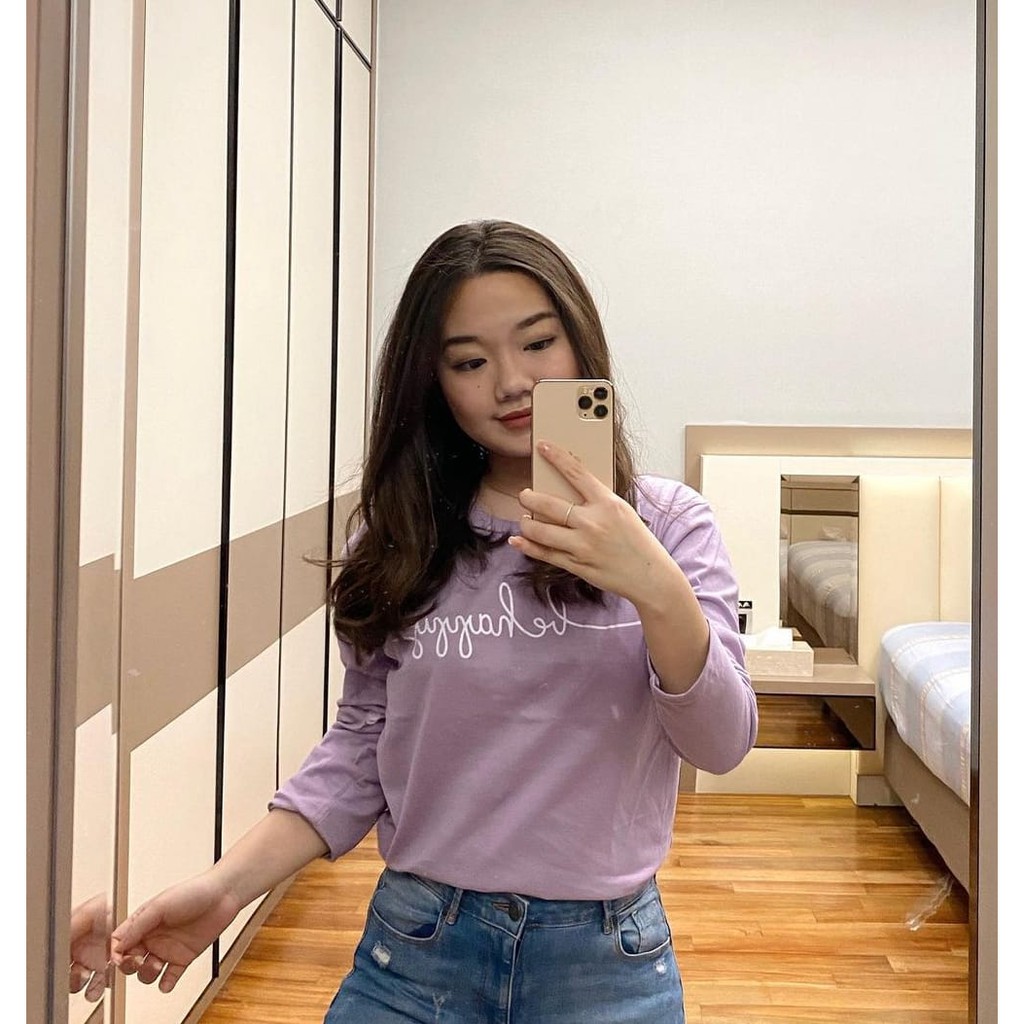 KAOS LENGAN PANJANG LILAC
