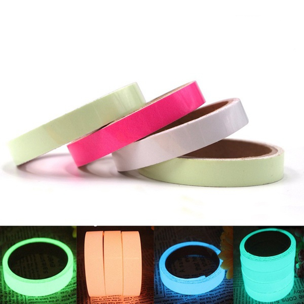 LANFY Striking Neon Gaffer Tape Removable Stickers Fluorescent Tape Glow in The Dark Decals Bicycle Wheel Multicolor Reactive party supplies Luminous Tape/Multicolor