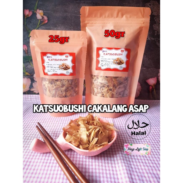 Katsuobushi 50gr 25gr cakalang asap taburan takoyaki ikan serut fish flakes okonomiyaki bonito katsuo dashi