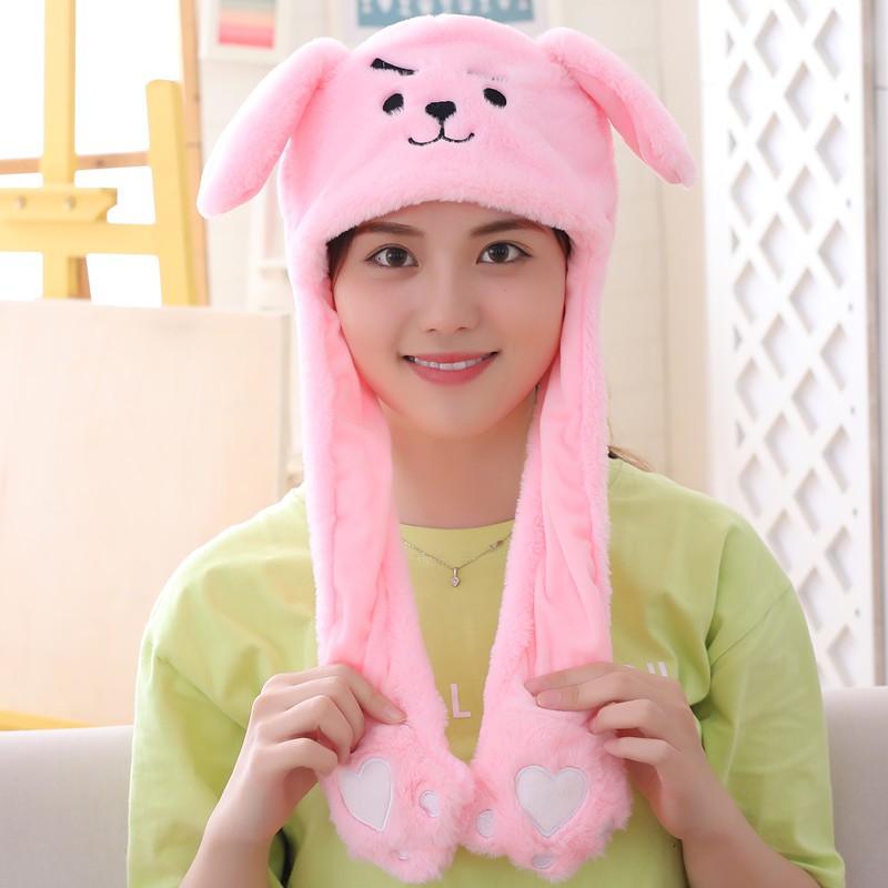 Topi Bunny Boneka BTS21 dengan LAMPU LED