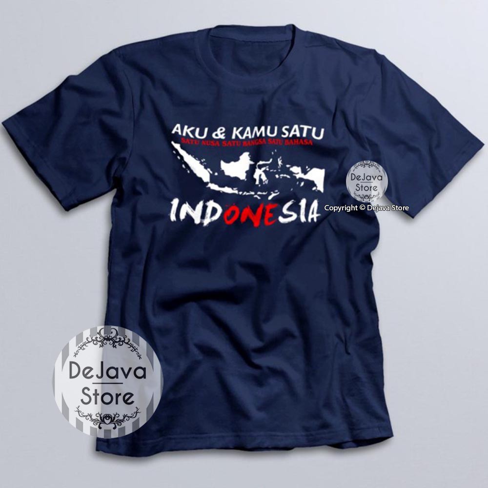 Kaos Distro Indonesia Aku dan Kamu Satu Baju Kemerdekaan Agustus Cotton Combed 30s Premium | 1598-0