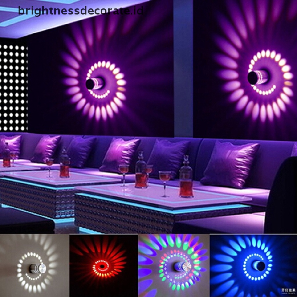 Lampu Dinding Led 3w Bentuk Spiral Untuk Rumah
