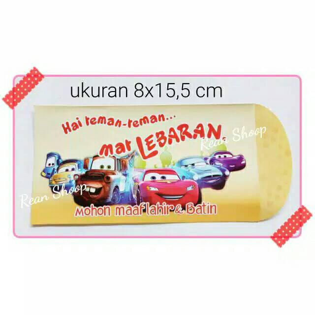 

Amplop angpao lebaran idul fitri karakter cars ukuran besar
