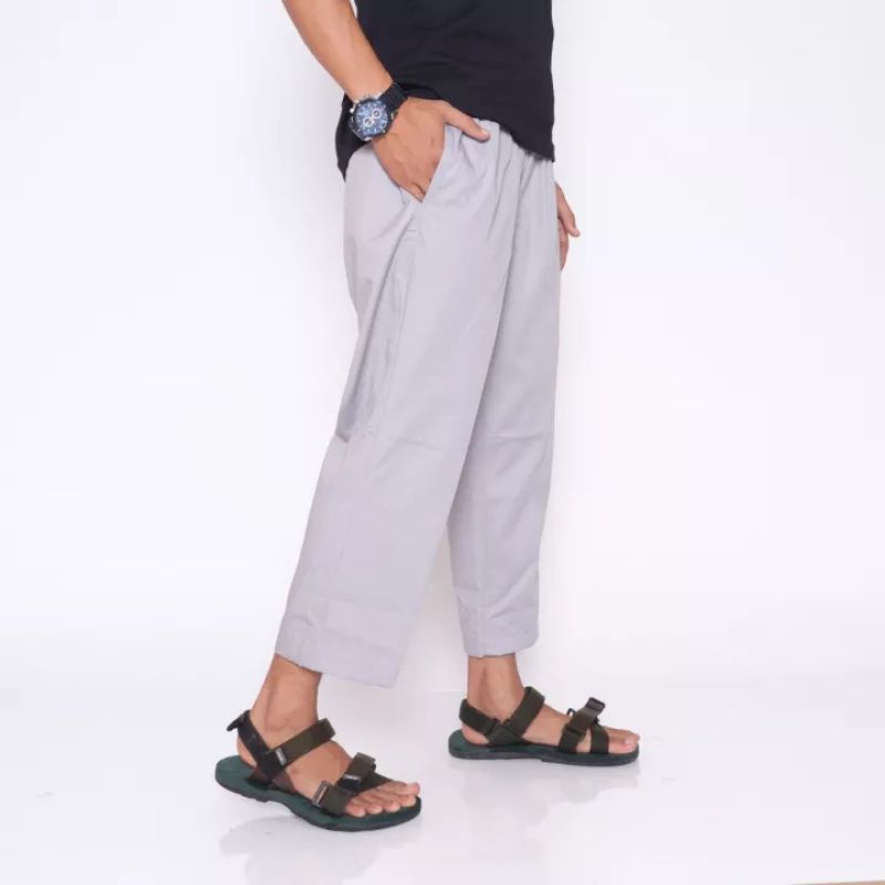 ZAJA - Celana Sirwal Kasual Harian &amp; Taraweh / Ankle Pants Pria Dewasa / Celana Pangsi Muslim Kasual Pria Dewasa / Celana Sholat 3/4 Harian / Long Pants Kasual / Bawahan Baju Koko / Kurta / Fashion Muslim