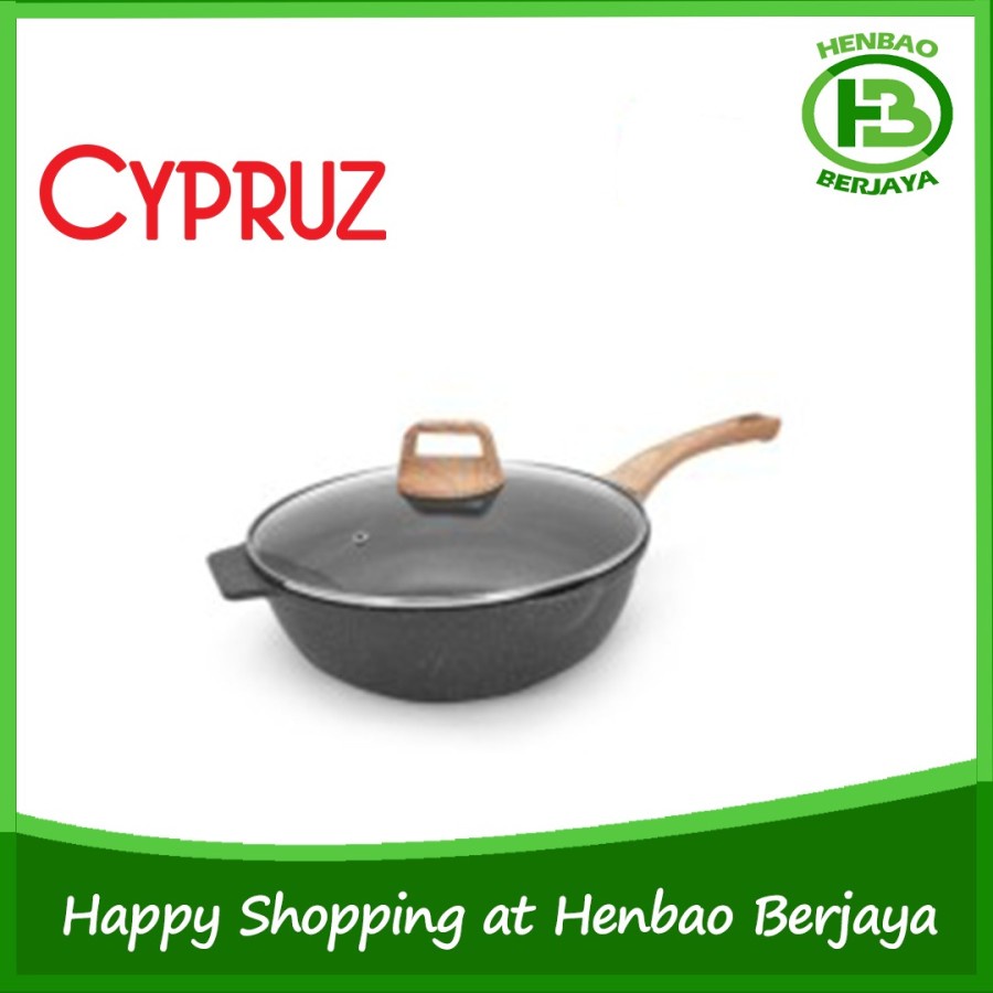 Fry Wok Tutup Granite Die Cast 28cm FP0865 Wajan Penggorengan
