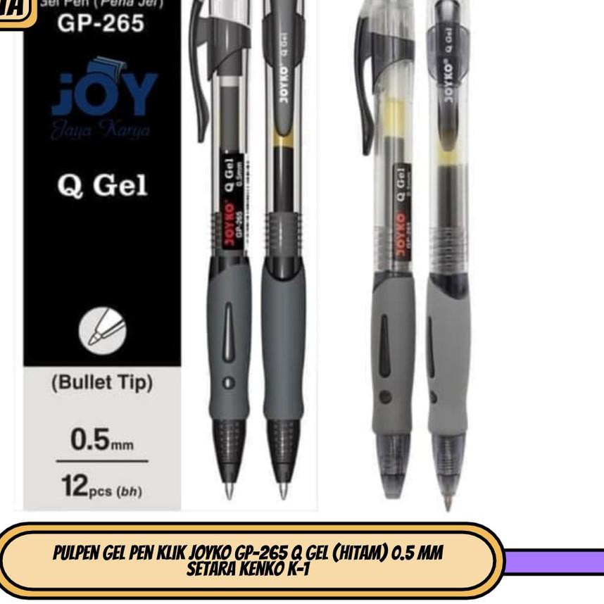 

iaPulpen Gel Pen Klik JOYKO GP-265 Q GEL (Hitam) 0.5 mm Setara Kenko K-1 ia Cod.e (A09B20)