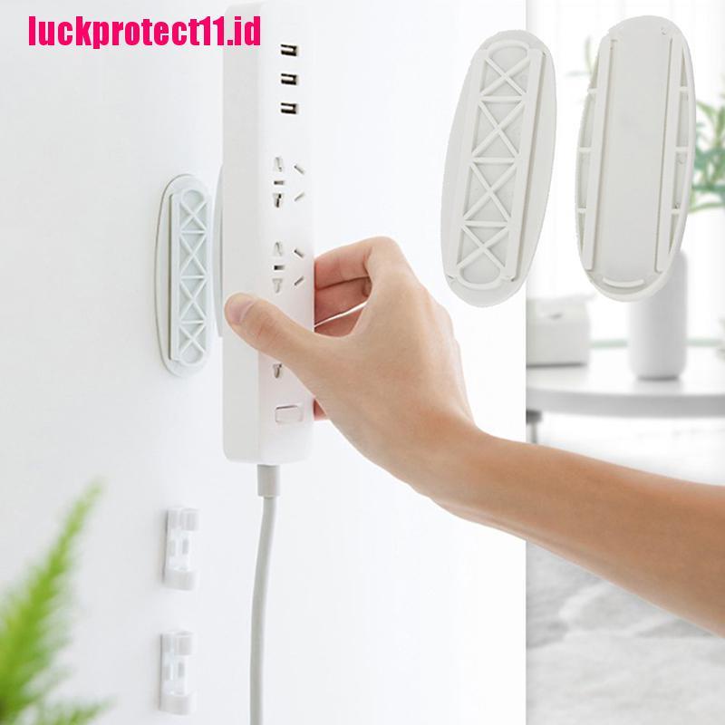 (LUCK11) 1pc Holder Power Strip Tempel Dinding