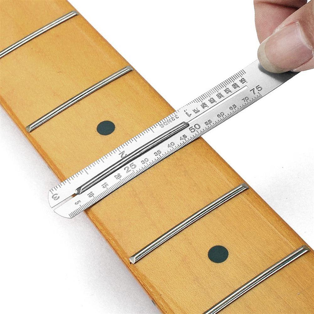 TOP Pencabut Fret Gitar Stainless Steel Nut Gauge Fingerboard Repair Tool