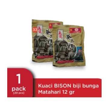 

Kuaci Bison Biji Bunga Matahari Kwaci Kuwaci ( 1 pak isi 20 pcs)