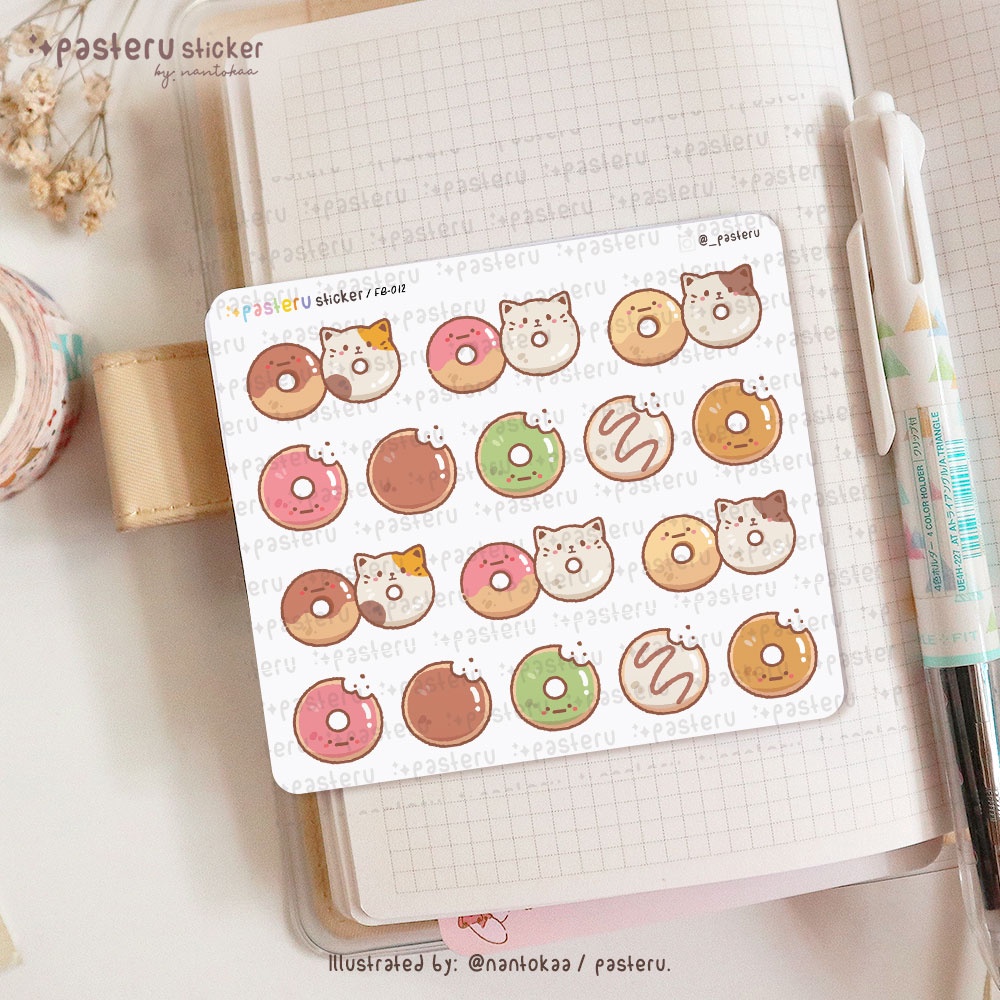 

Cute Cat Donut | Pasteru Planner Journal Sticker