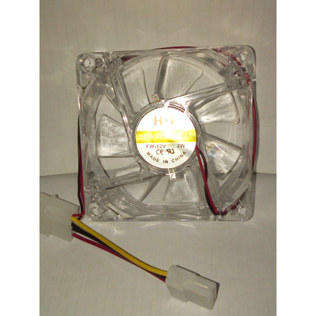 Fan Casing 8CM Transparan (4 LED Color)