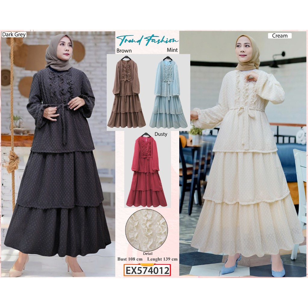 Gamis Extu Malaysia Rubiah Cantik/ Dress Rubiah Alana