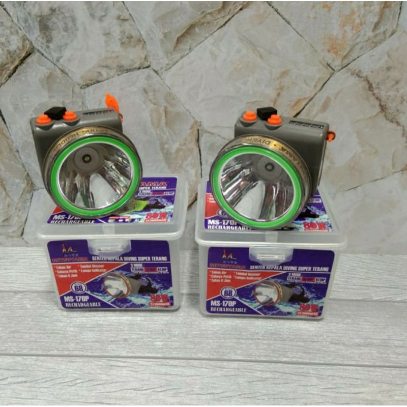 Senter Kepala Selam Mitsuyama MS 170P 80W Headlamp Diving 80Watt