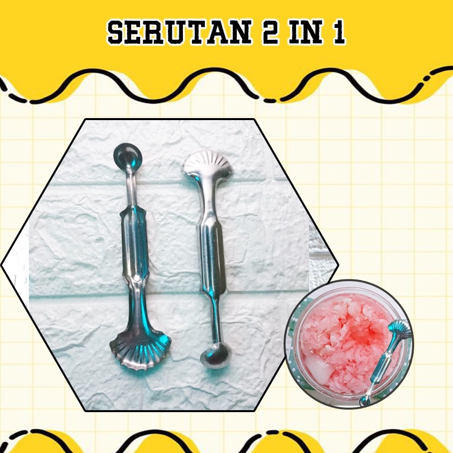 

serutan 2in1 / serut buah / serutan es kelapa / serut kelapa muuda / serut degan