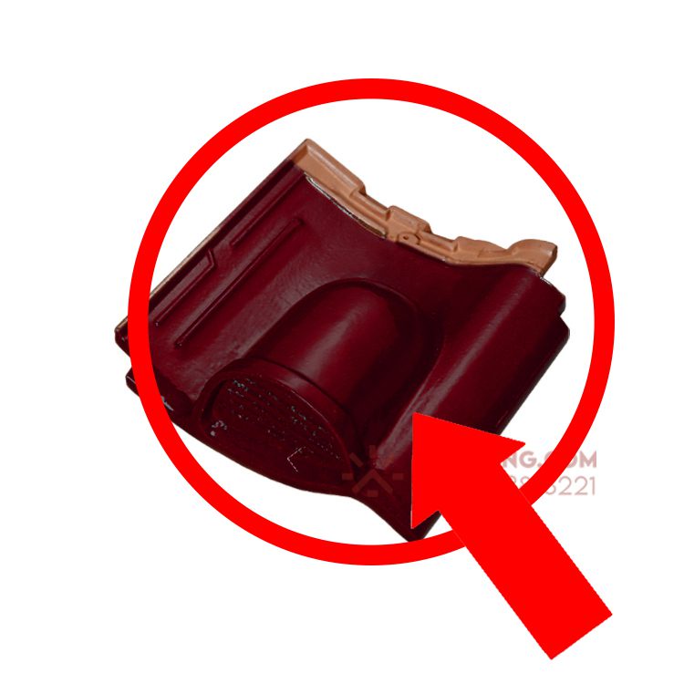 Genteng Ventilasi Kanmuri Tipe Milenio KM 14 Warna Maroon Aksesoris Genteng Keramik