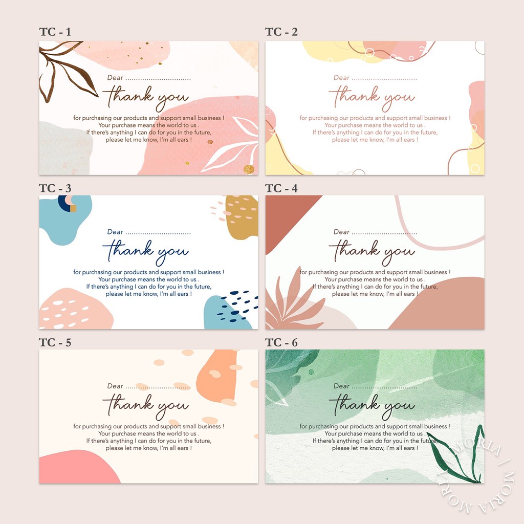 Custom Thank You Card / Kartu Ucapan Terima Kasih / Greeting Card