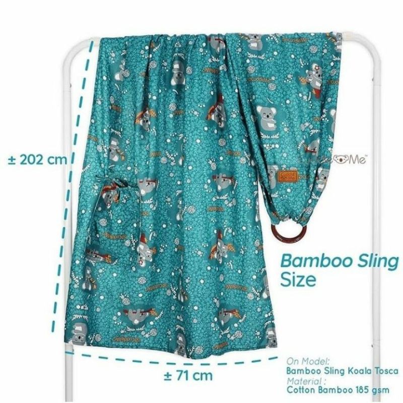 Ringsling Bamboo Polos Cuddleme | Gendongan Samping Ringsling Polos | Gendongan samping