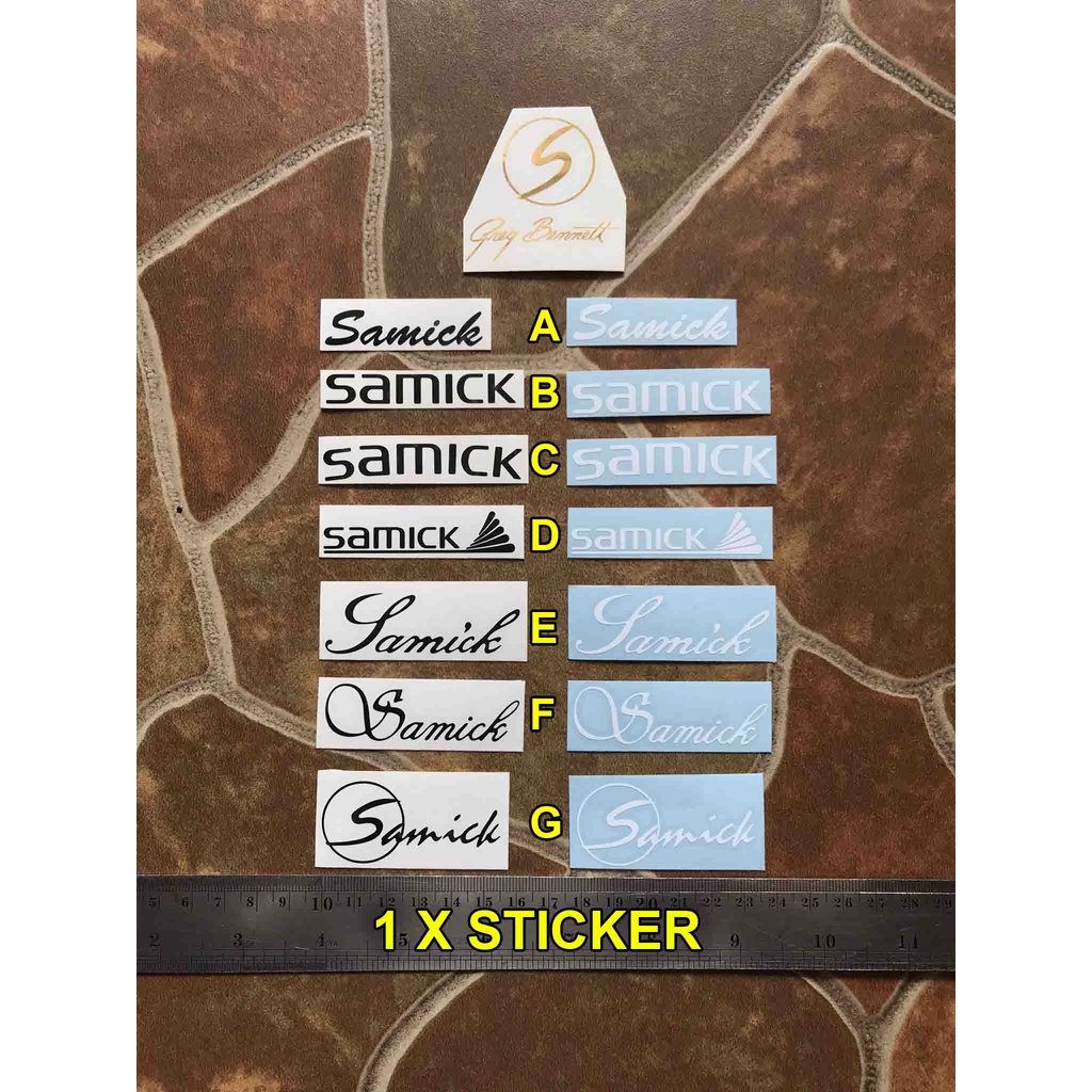 Gitar Greg Bennett Samick Sticker Tempel Headstock Elektrik Akustik Stratocaster Superstrat Telecast