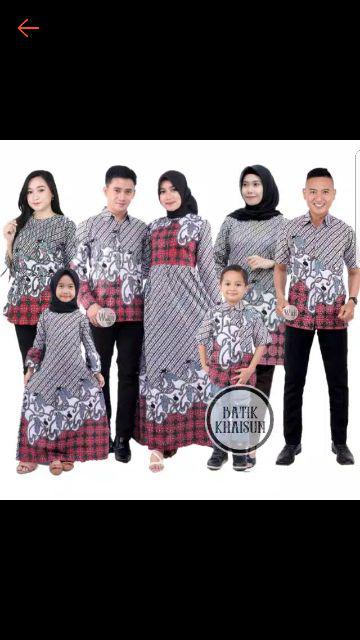 Batik Couple Keluarga • Batik Couple Keluarga Sania Ruffle Ori Ndoro Jowi Morena
