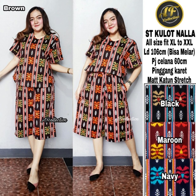 Setelan Kulot Batik Nalla Jumbo