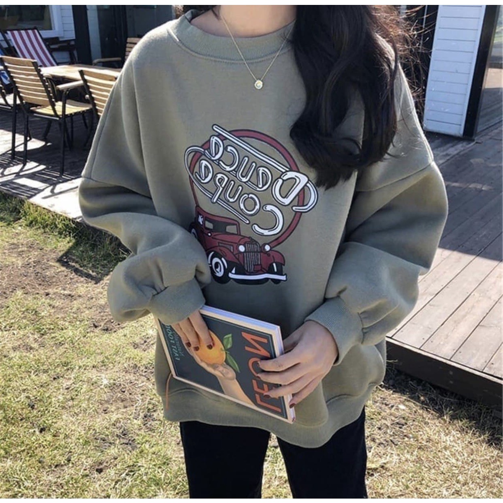 Deuc Couple Sweater Oblong Wanita - Sweater Basic Pria Wanita - Sweater Oblong kekinian Terbaru - Ba