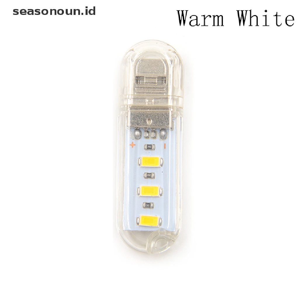 2 Pcs Lampu Bohlam 3 LED Mini USB 5730 SMD 1.5w Untuk Camping