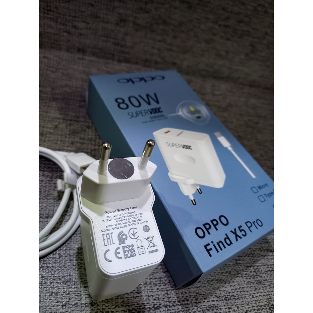 Charger Oppo Find X5 Pro 80W Super Vooc Original Quality Cas Handphone