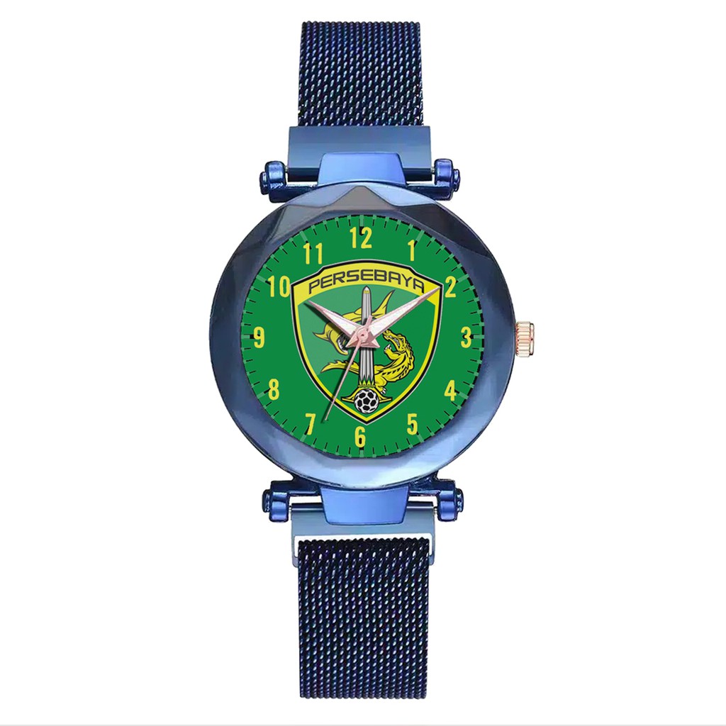 Jam Tangan Wanita Custom - Bonita PERSEBAYA MOTIF 9 Free Box &amp; Batre Cadangan