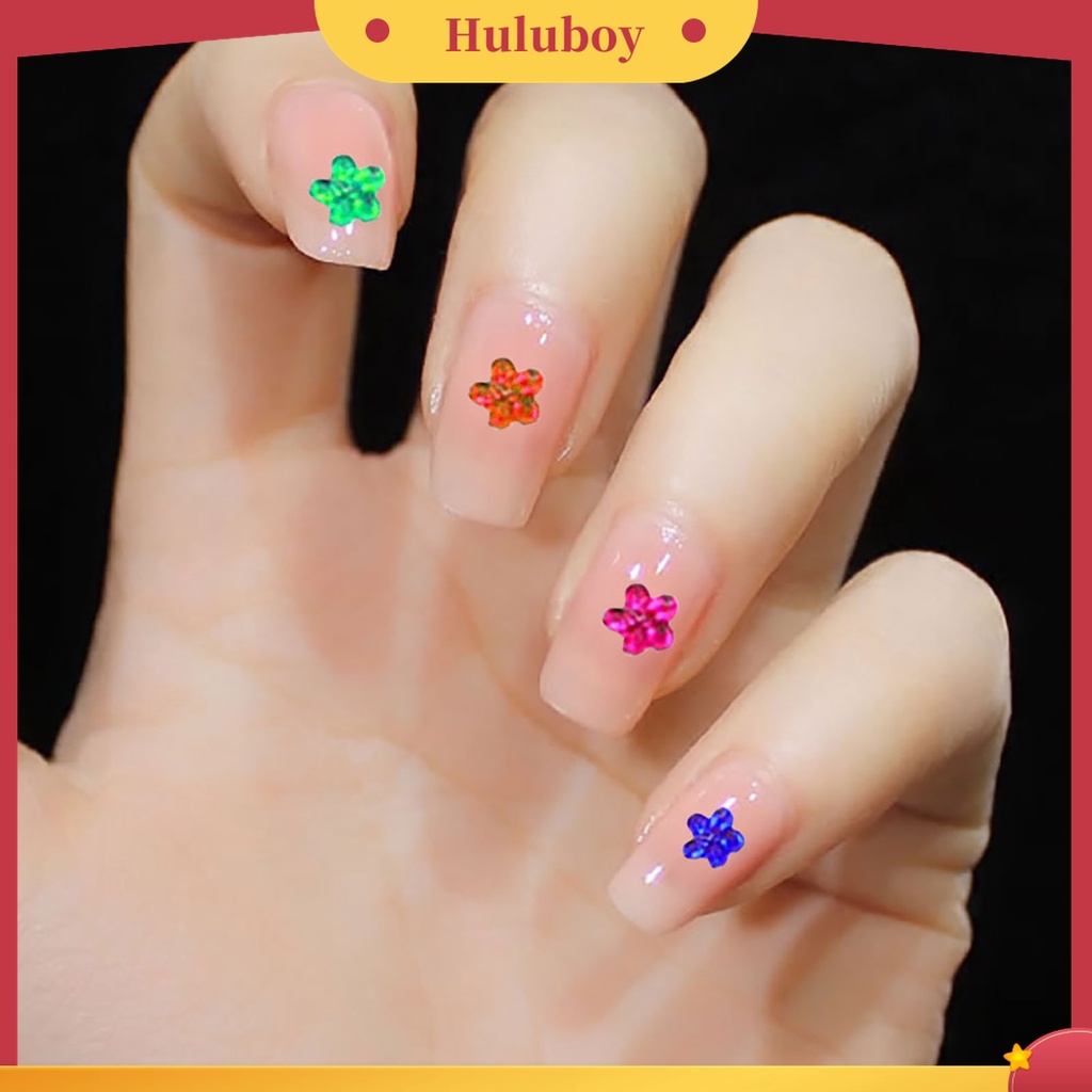 Huluboy Huluboy♡ 1 Roda Stiker Kuku Bahan Akrilik Warna-Warni Untuk Dekorasi Nail Art