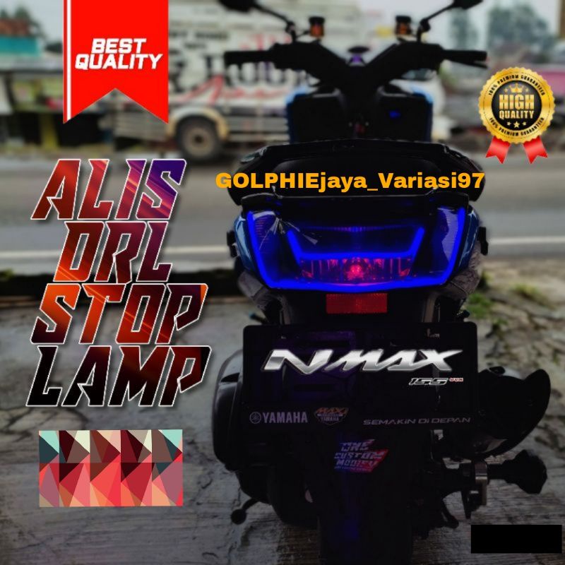 SATU SET LED ALIS DRL STOPLAMP NMAX OLD FULSET LAMPU ALIS BELAKANG NMAX 2015 - 2019 PNP LED SENJA