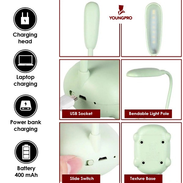 LAMPU MEJA PORTABLE KARAKTER JERAPAH YOUNGPRO - YLE-09